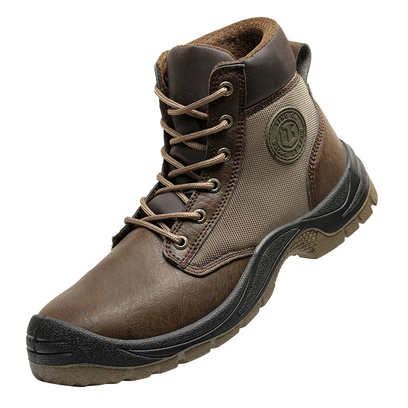 Men’s Safety Work Boots – Anti-Smash, Anti-Slip, Waterproof & Durable Steel Toe Shoes