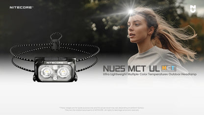 NITECORE NU25 MCT UL 400Lumens USB-C Rechargeable Headlamp Built-in 650mAh Battery for outdoor activities Lighting