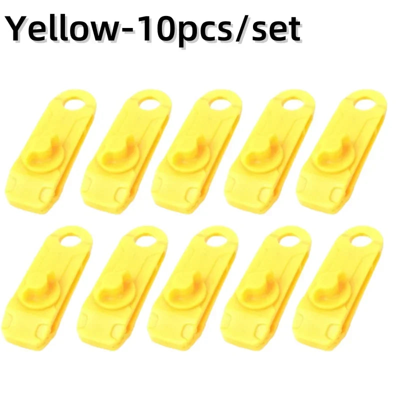 10 PCS Awning Rope Clamp Tarpaulin Clip Tent Canopy Clip Buckle  Reusable Tent Crocodile Clip Awning Outdoor Camping Accessories