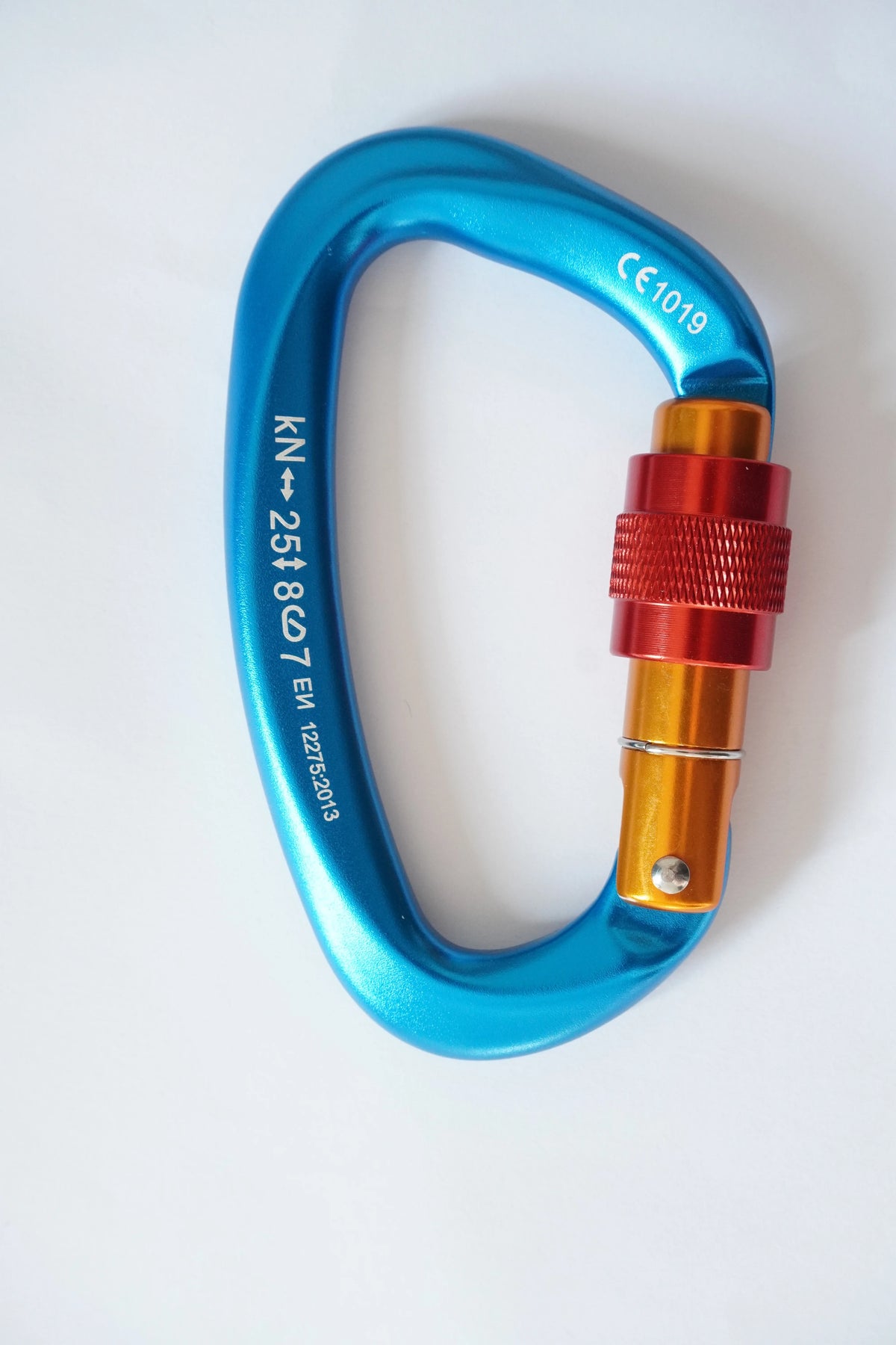 Outdoor Professional Rock Climbing Accessories Aluminum Carabiner 25kN Lock D-Shape Safety Buckle For Keys Tools Equipment