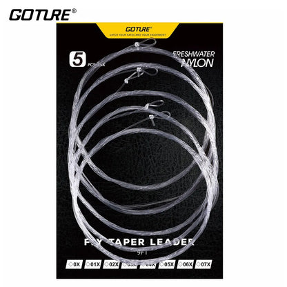 Goture Tapered Fly Leaders 9ft (5 Pack)