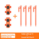 Portable Tent Holder Tent Nails Set Canopy Rod Fixed Tube Reinforced Wind proof Awning Rod Holder for Outdoor Camping Fishing