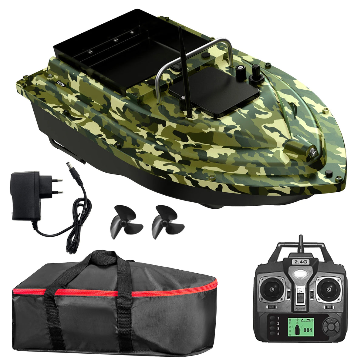 D16E GPS Bait Boat with Large Bait Hopper & Auto-Return