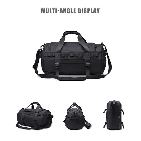 Stylish unisex travel bag carried on shoulder strap