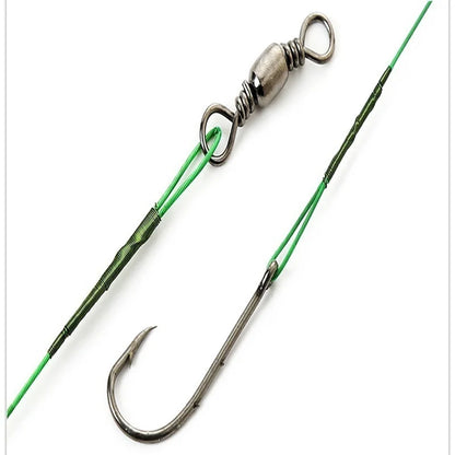 FLYSAND Steel Wire Leaders with Hook (20 Pack)