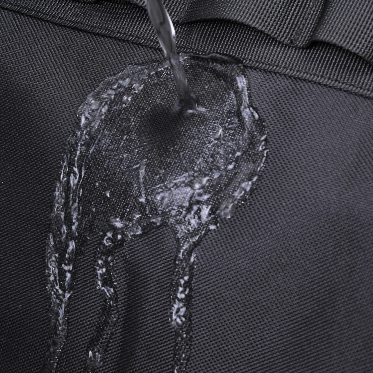 Waterproof black travel backpack with multiple compartments