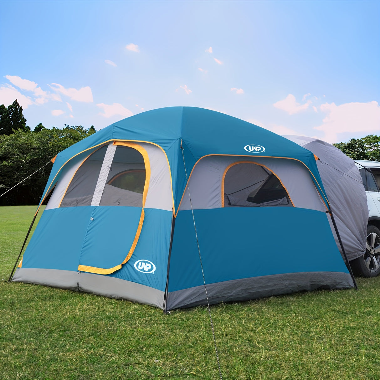 UNP SUV Tent For Camping, 6-person Car Camping Tent, SUV Tailgate Tent For Outdoor, Easy Set Up Tent With Rainfly 10'x9'x78in (H)