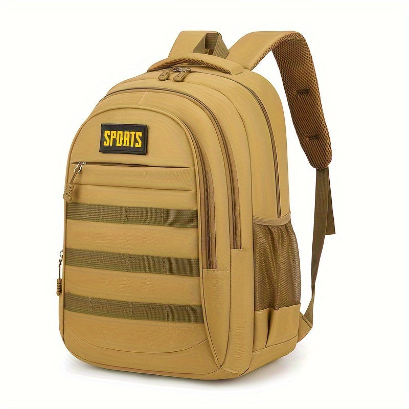 Men'S Camo Large Capacity Backpack - Durable Nylon, Multiple Compartments, Zip Closure, Ideal for Hiking, Travel & School, Outdoor Backpack|Camouflage Backpack|Secure Zipper Closure, Backpack for Trave