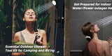 [Portable Shower] 6000mAh Portable Camping Shower | 5 Gallon Foldable Bucket & Filtered Shower Head - Battery/USB Powered Outdoor Shower for Hiking, Beach, Travel, Pet Bath, Car Washing, Surf & Boat Cleaning, Highquality Comp