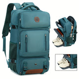 Light Blue Travel Backpack for Men and Women – Fits 17.3" Laptop, Adjustable Straps, Shoe Compartment, Breathable Mesh Back, Durable Polyester for Camping, Hiking, and Travel – Casual, Multipurpose Design