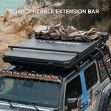 NOVSIGHT Black Roof Top Hard Shell Rooftop Tent 2-3 People Car Camping All Season with Luggage Rack Waterproof Rooftop Tent for for Jeep SUV Truck Overland Car Roof Tent For Camping with Ladder
