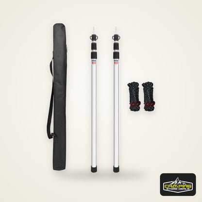 Adjustable Camping Tent Support Poles Beach Shelter Tarp Awning Rods Portable Lightweight Aluminum Alloy Accessories For Canopy