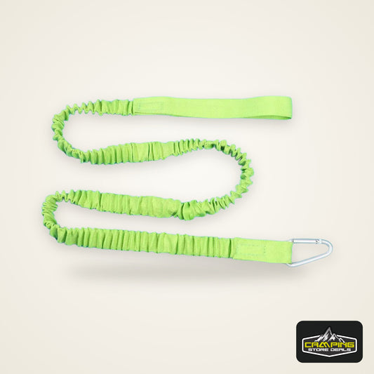 Adjustable Elastic Kayak & Canoe Paddle Leash – Fishing Rod Safety Rope with Carabiner for Rowing & Boat Accessories