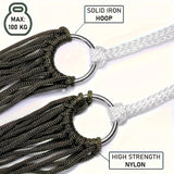 2pcs Portable Nylon Mesh Hammocks - Durable, Non-Woven Outdoor Relaxation Gear for Camping & Sports