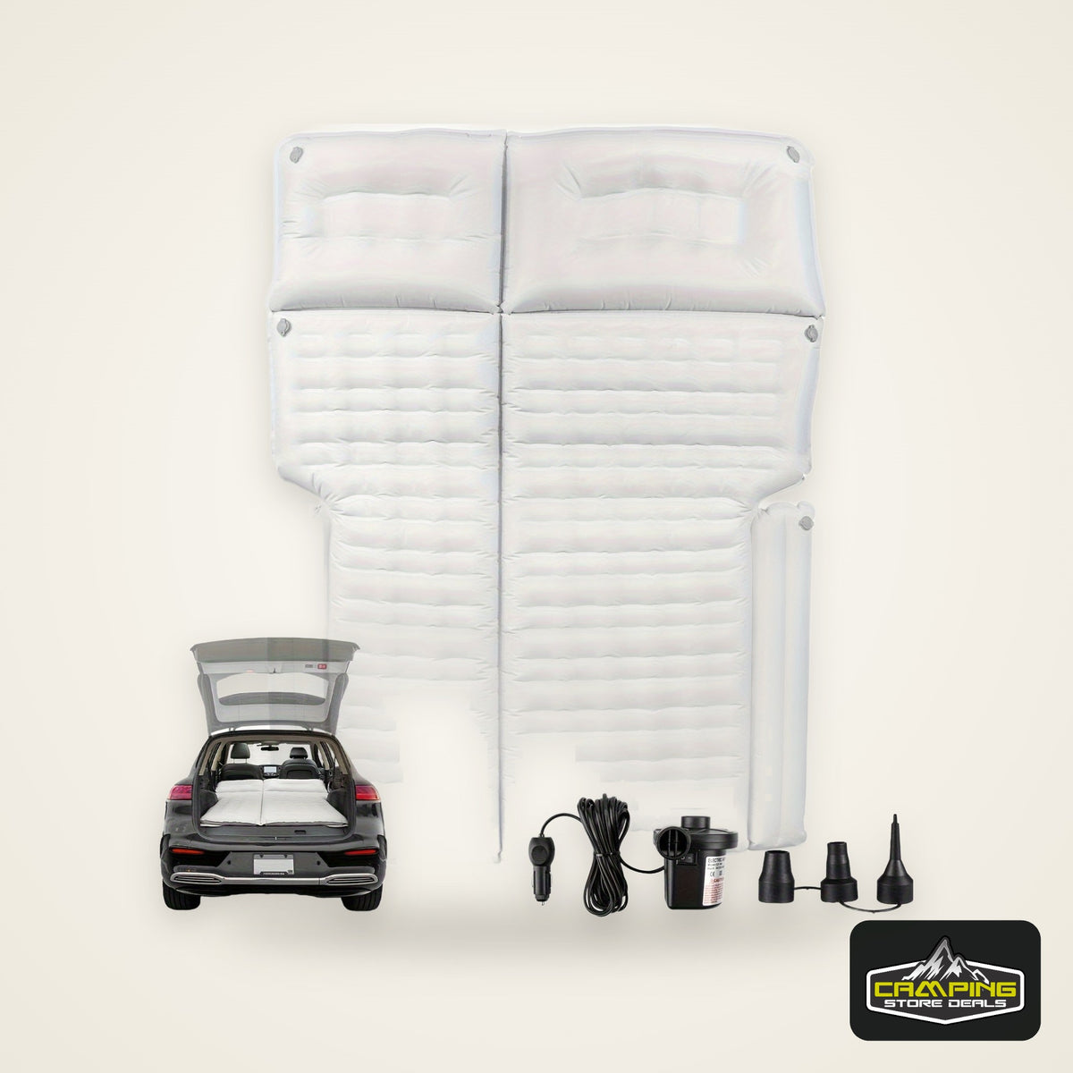 Air Mattress For SUV Car Inflatable Sleeping Pad For Travel Camping With Air Pump Portable Sleeping Mat With 6 Separate Chambers