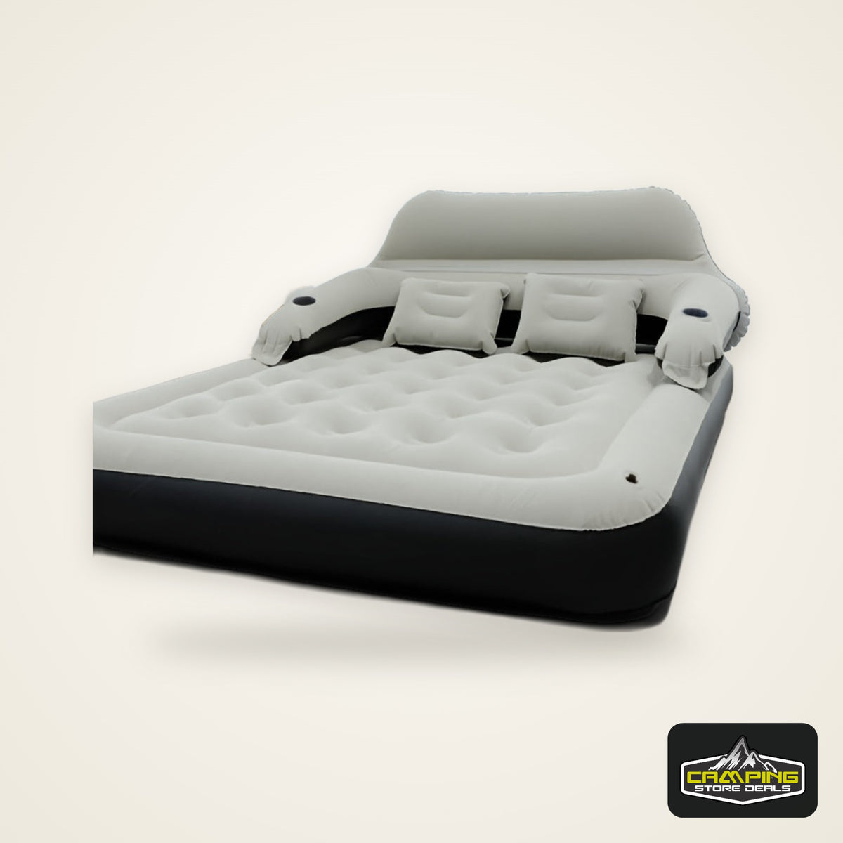 [Automatic Inflatable Mattress] Automatic Double Bed Inflatable Mattress with Backrest Pillow | Portable Air Cushion Outdoor Camping Home Inflatable Mattress Bed with Inflatable Pump