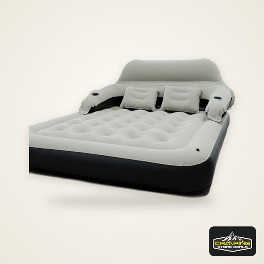 [Automatic Inflatable Mattress] Automatic Double Bed Inflatable Mattress with Backrest Pillow | Portable Air Cushion Outdoor Camping Home Inflatable Mattress Bed with Inflatable Pump