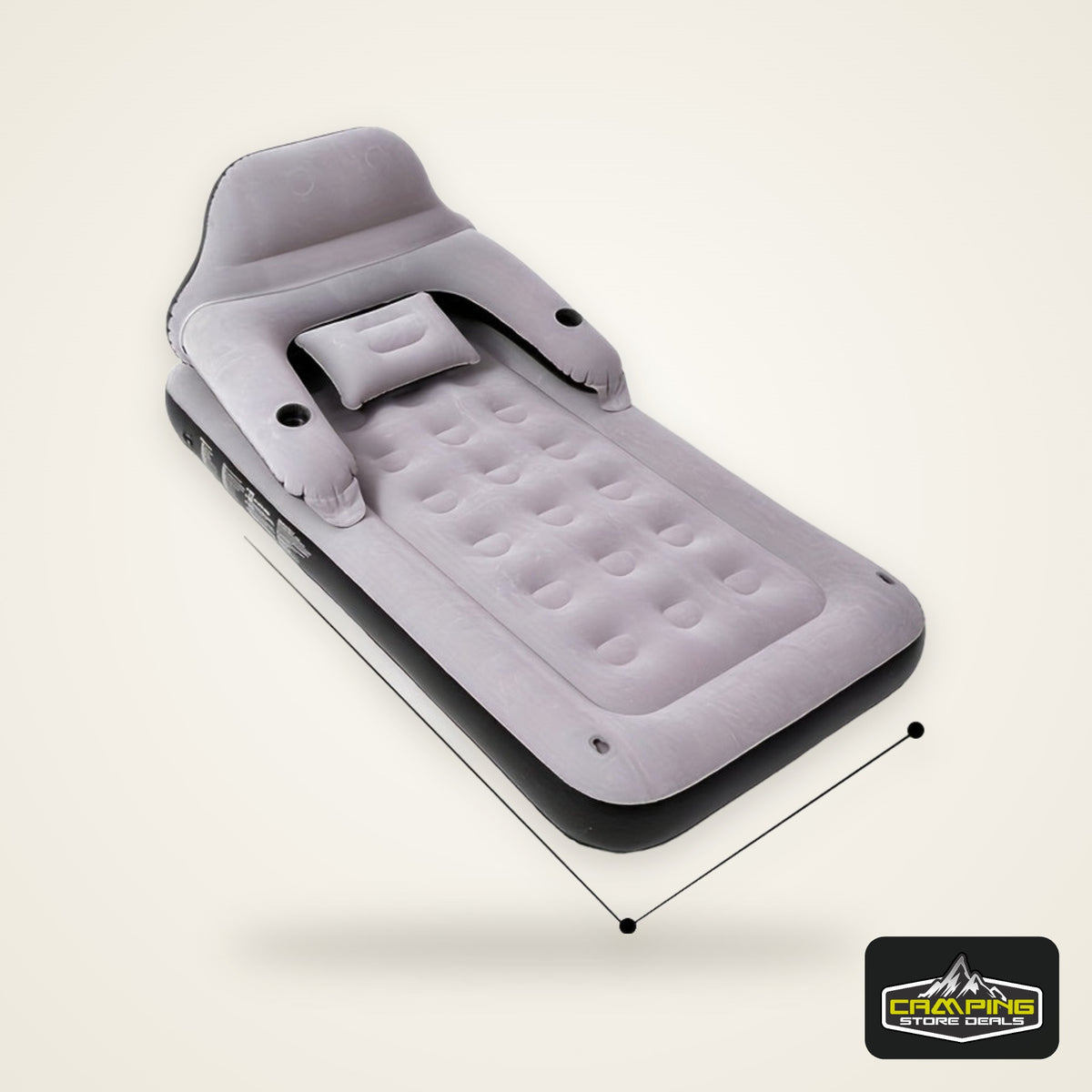 [Automatic Inflatable Mattress] Automatic Double Bed Inflatable Mattress with Backrest Pillow | Portable Air Cushion Outdoor Camping Home Inflatable Mattress Bed with Inflatable Pump