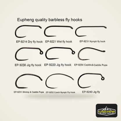 Aventik Competition Barbless Fly Hooks (50 Pack)