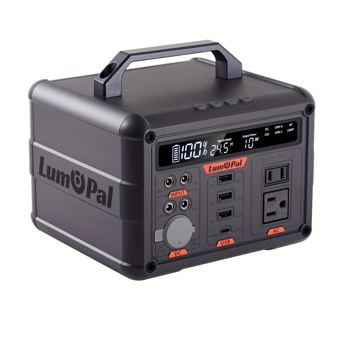 Portable Power Station 300W, Lumopal 298Wh Solar Generator IP63 Waterproof Super Quiet With PD 100W USB-C/ 120V AC Pure Sine Wave Outlet, Backup Lithium Battery For Camping Home Blackout (500W PEAK)