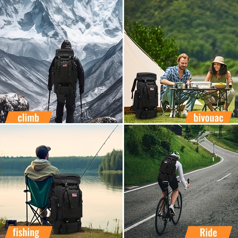[Lightweight | Hiking] 80L Lightweight Hiking Backpack | Camping Backpack Packable Backpacking Daypack For Men Travel Climbing Outdoor Sports Tactical Backpack