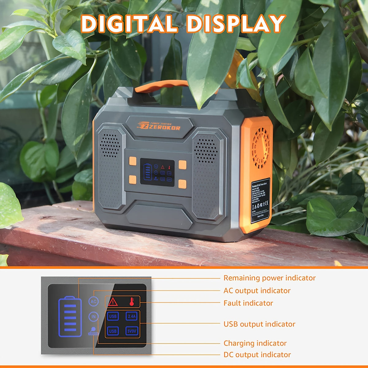 [300W Portable Solar Generator] Portable Power Station Solar Generator - 300W/250W/150W/100W, 146Wh/155Wh/250Wh/280Wh/296Wh Compact Lithium-Ion Battery Charger with 110V AC Outlet, DC & USB Outputs, LED Flashlight, Built-in C