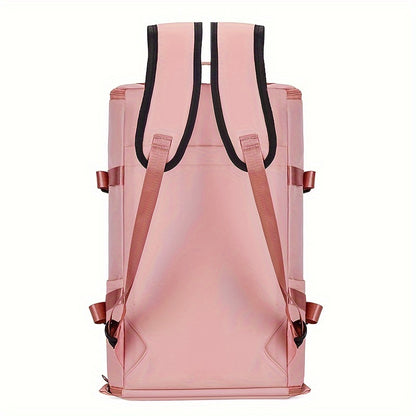 Large Capacity Waterproof Nylon Backpack with Dry/Wet Separation, Shoe Compartment - Adjustable Straps, Multi-Functional Outdoor Hiking and Camping Bag for Men and Women, Purple, Backpack for Travel