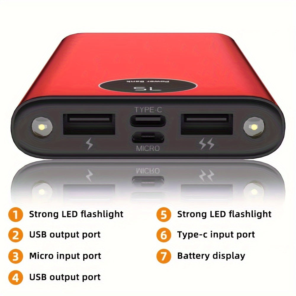 10000mAh Portable Power Bank USB LCD External Battery Charger For Cell Phone