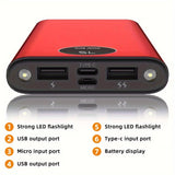 10000mAh Portable Power Bank USB LCD External Battery Charger For Cell Phone