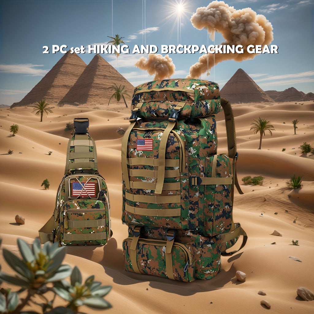[Lightweight | Hiking] 80L Lightweight Hiking Backpack | Camping Backpack Packable Backpacking Daypack For Men Travel Climbing Outdoor Sports Tactical Backpack