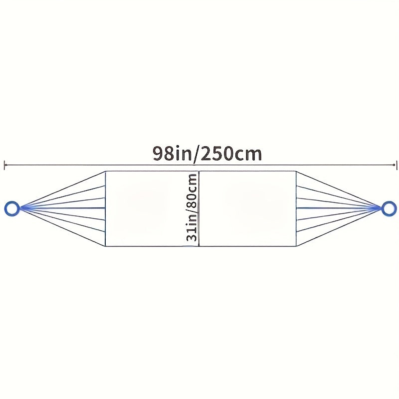 2pcs Portable Nylon Mesh Hammocks - Durable, Non-Woven Outdoor Relaxation Gear for Camping & Sports