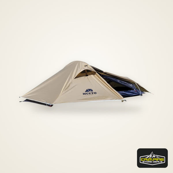 Backpacking Tent 1 Person Ultralight Aluminum Pole Stormproof Camping Tent Suitable for Four Seasons Single Person Tent