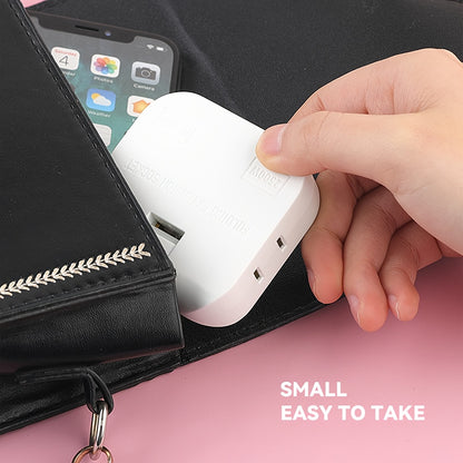 Universal 110V/220V Rectangle Portable Power Socket Adapter with Collapsible Converter - USB Slot and Power Supply - Travel-Friendly Compact Design for Worldwide Use