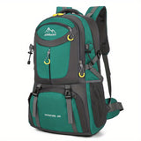 OGEHUAFEE 40L Adventure Backpack - Black with Yellow Accents, Adjustable Straps, Multiple Compartments, Durable Nylon, Ideal for Hiking, Travel, and Everyday Use, Travel Gear | Adjustable Strap Backpack | Durable Zippers