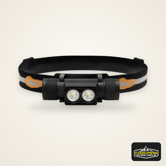 BORUiT LED Mini Headlamp High Power 1000LM Headlight 18650 Rechargeable Head Torch Camping Hunting Outdoor Waterproof Flashlight