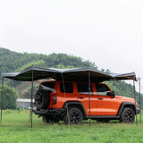 270 Degree Awning for Car, Retractable Car Side Awning, FreeStanding Car Rooftop Tent with LED Lights for SUV Trucks, Folding Portable Car Awning Sun Shelter for Camping Self Driving Trip