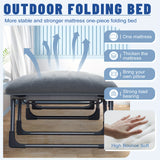 1pc Sleeping Cots For Adults, Portable & Foldable Bed With Mattress And Pillow, Heavy Duty Sturdy Frame For Camping, Travel, Room, Office