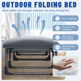 Sleeping Cots/Camping Cots for Adults 6 Adjustable Positions Portable Foldable Folding Cot with Pillow Heavy Duty Strong Frame Cot Bed for Camp, Travel, Room, Office