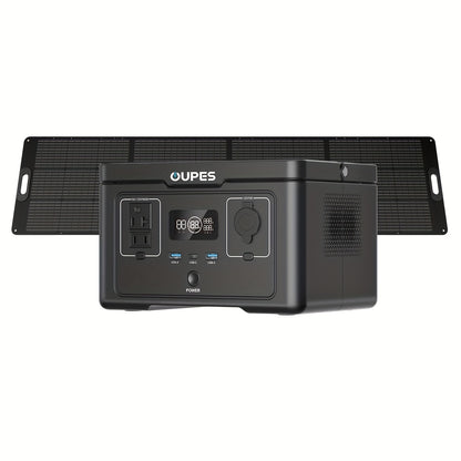 OUPES 600W/256Wh Exodus 600 Portable Power Station(1200W Surge), 256Wh 3.7kg Backup LiFePO4 Battery, 600W AC Outlet, Solar Generator for RV, Outdoors, Camping, Traveling
