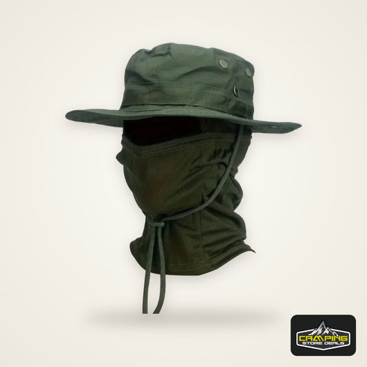 Camouflage Boonie Cap Balaclava Hat Suit Foldable Soft Hat Outdoor Hunting Fishing Wide Brimmed Hat Sunscreen Caps