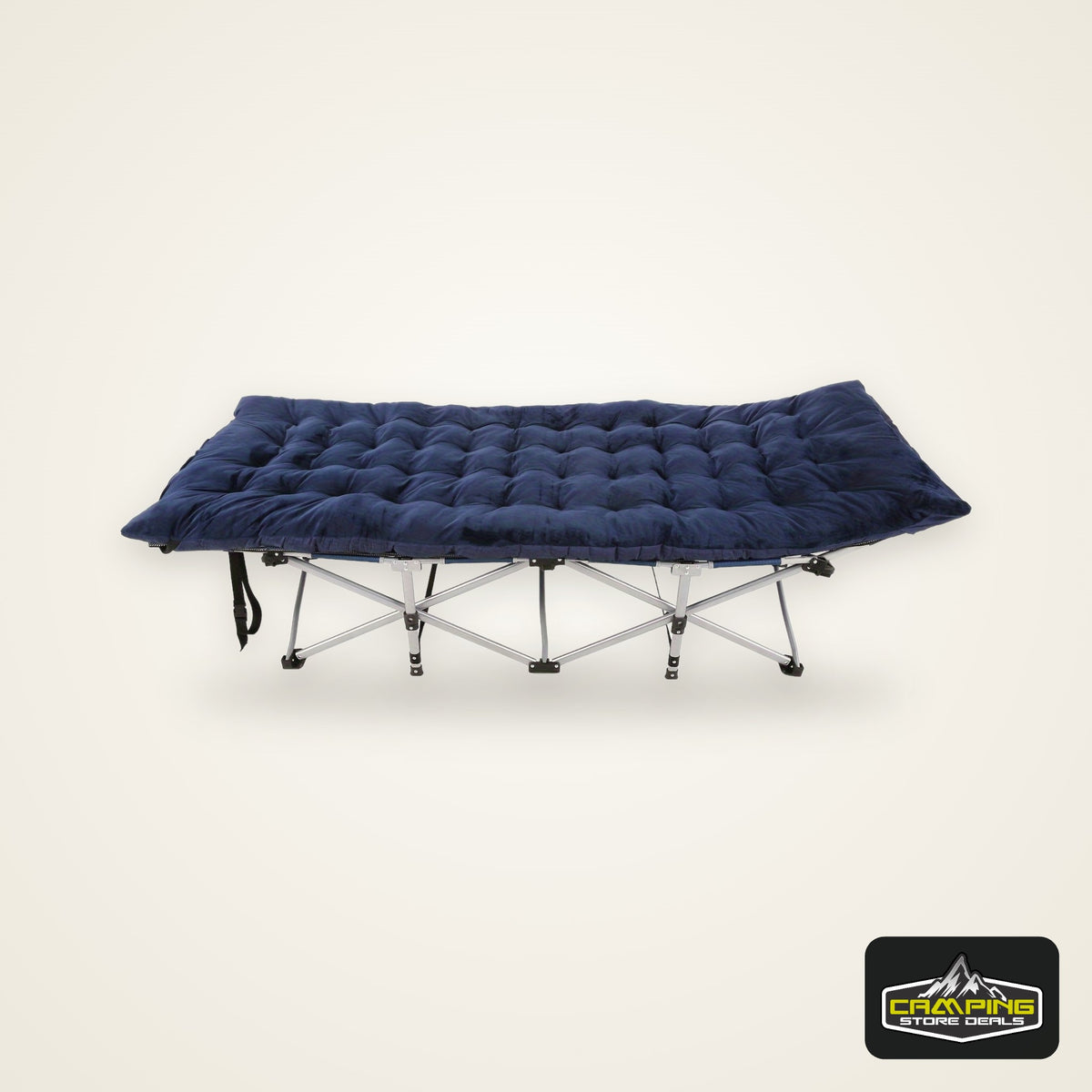 Camping Sleeping Cots with cotton-padded/Velvet Mattress, 900lbs Double Layer Oxford Portable Folding Cots for Garden, Camping, Hiking, Outdoor, Home, Office, Lightweight, Stable, Durable