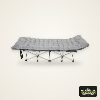 Camping Sleeping Cots with cotton-padded/Velvet Mattress, 900lbs Double Layer Oxford Portable Folding Cots for Garden, Camping, Hiking, Outdoor, Home, Office, Lightweight, Stable, Durable