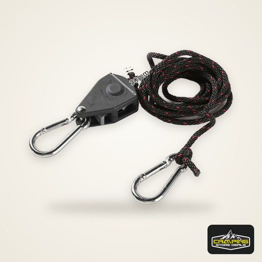 Camping Tent Adjustable Rope Fastener Fixed Buckle Pulley Tensioner Ratchet Hangers Lights Lifting Camping Awning Wind Rope