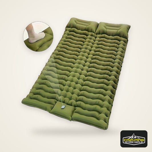 Camping With A Two-person Sleeping Pad Air Mattress With Pillow Portable Hiking Lunch Break Hiking With A Sleeping Pad Outdoor 2-person Travel Bed Air Mattress