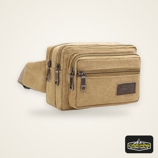 Canvas Waist Bag Outdoor Sports Multifunctional Male Waist Pack High Quality Durable High-capacity Bags Portable Phone Purse