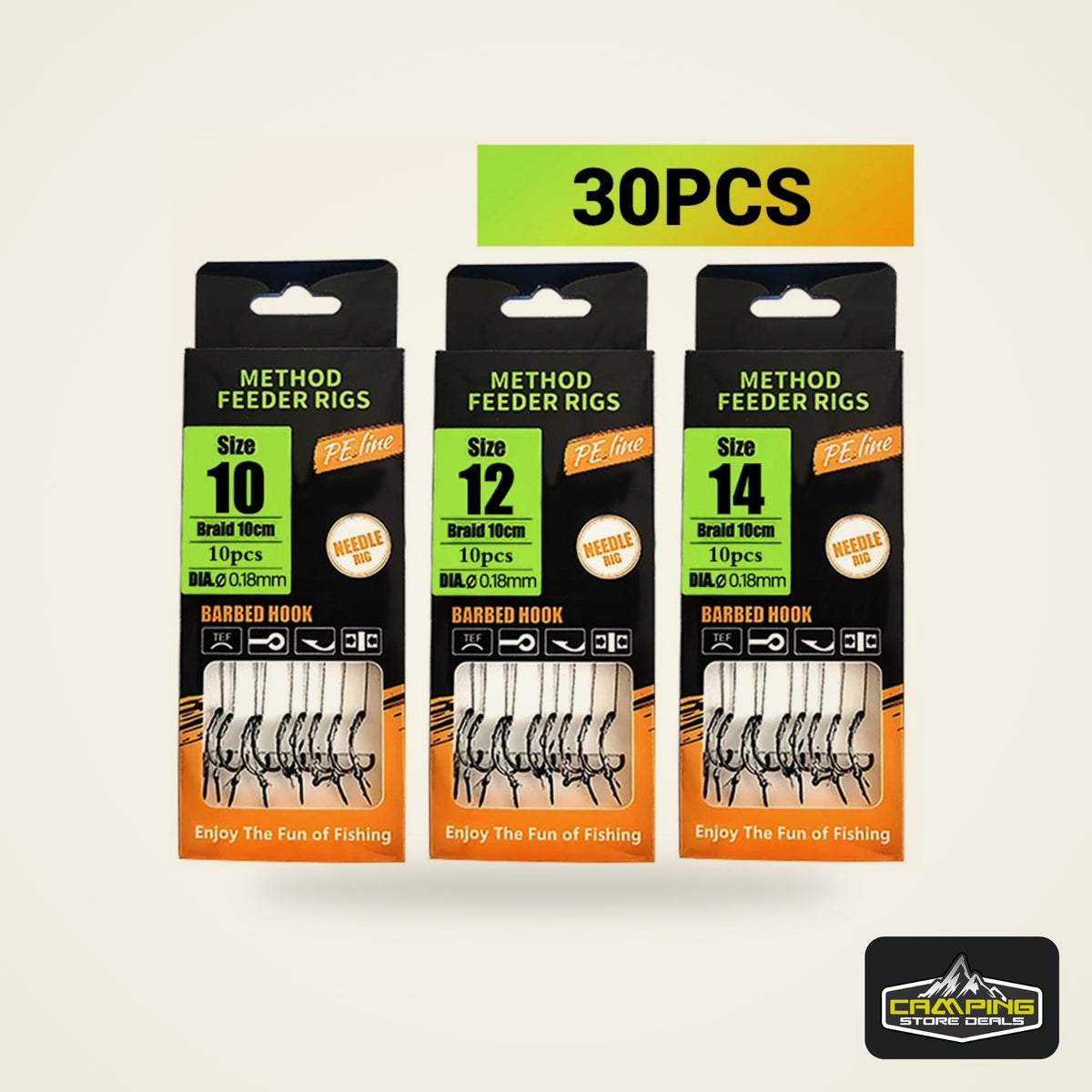 Pre-Tied Carp Hair Rigs (Sizes 6-12)
