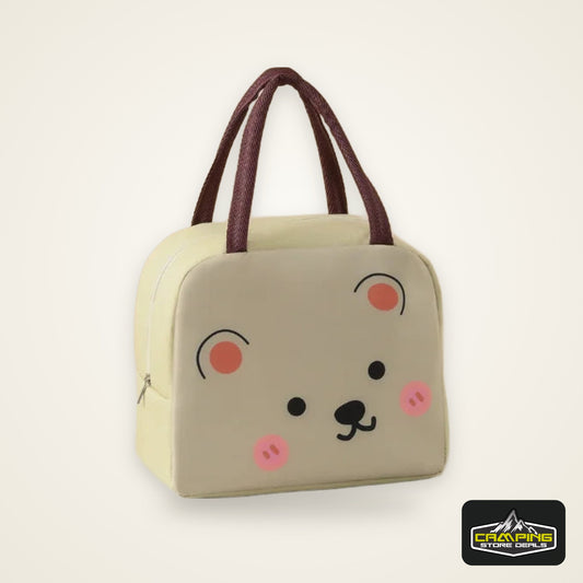 Cartoon Insulated Bag Oxford Cloth Lunch Box Bag Insulated Bento Box Bag, Hand In Hand Rice Bag Camping Fresh-Keeping Ice Bag