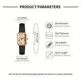 Ladies Square Roman Numeral Luxury Vintage Fashion Quartz Watch Fancy Women Watches Jewelry Sophisticated And Stylish Women Watch
