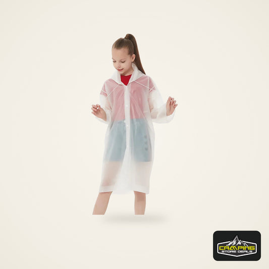 Children Rain Poncho Non-Disposable Travel Rain Gear Coat Outdoor Hiking Accessories Child Raincoat Kids Rainwear Waterproof