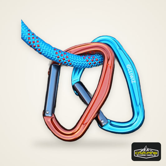 CLIWIZ SGM7118 Curved D- Straight UIAA CE Certified Climbing Carabiner 23kN 7075 Aluminum Carabiner Climbing Safety Snap Hook